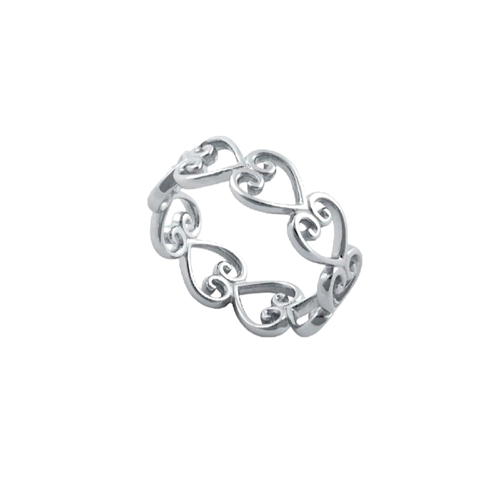 🥰 ENDLESS LOVE STERLING SILVER RING - Picture 2 of 8